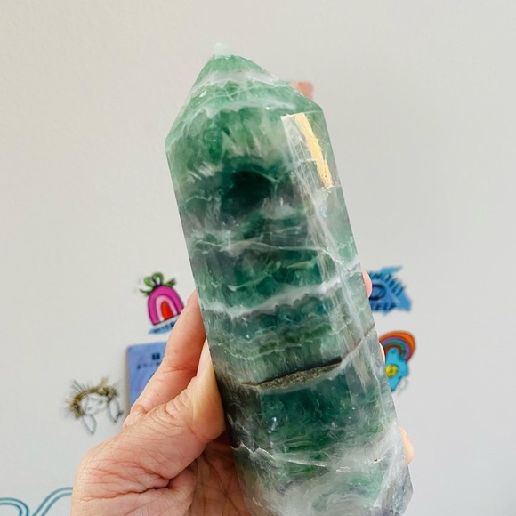 Large Fluorite green and purple crystal towers! Ethically mined and sourced! - Picture 3 of 5